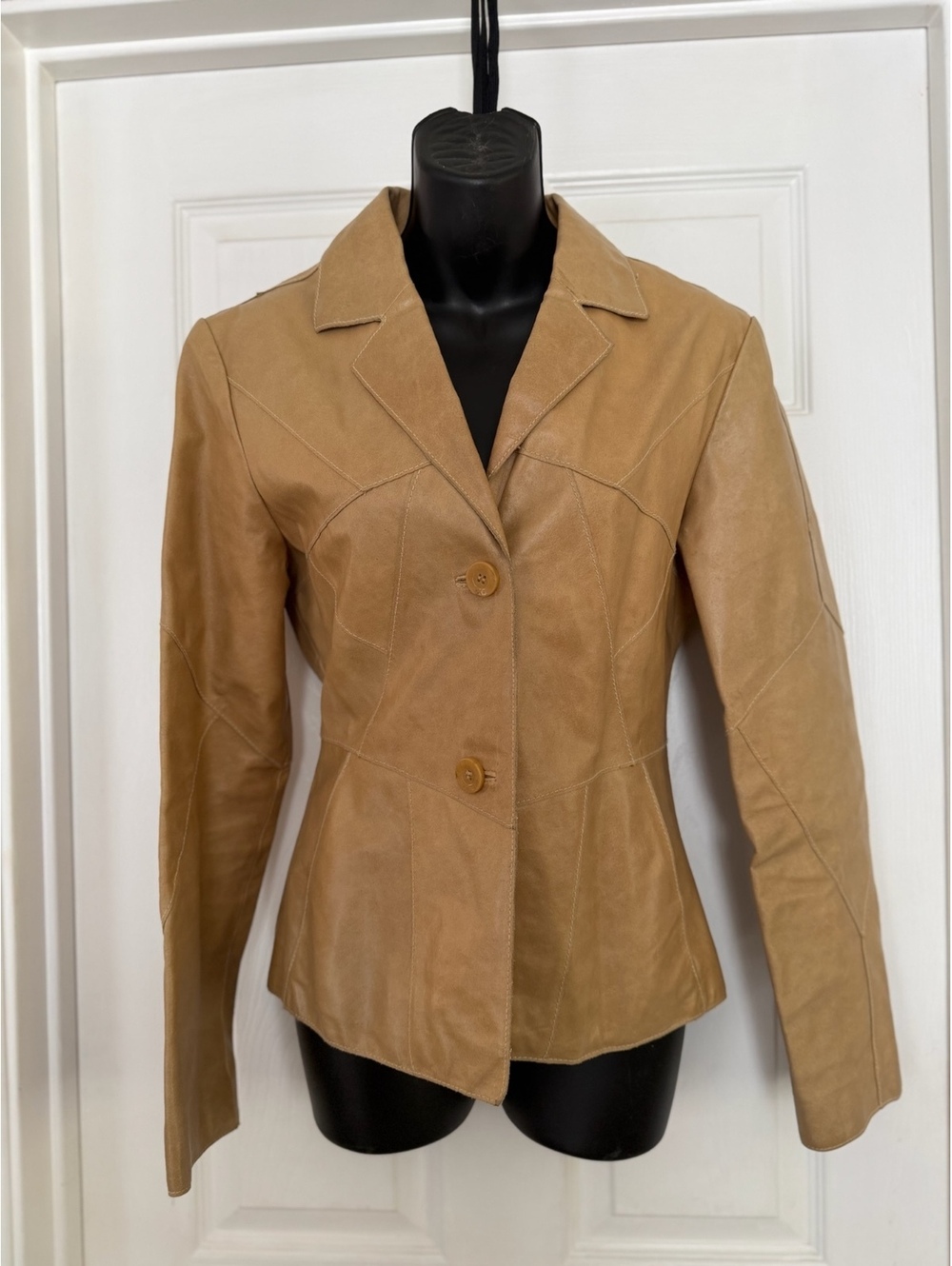 Wilsons Leather Maxima tan leather blazer jacket